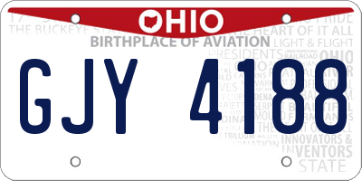 OH license plate GJY4188