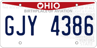 OH license plate GJY4386