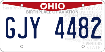 OH license plate GJY4482