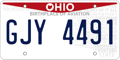 OH license plate GJY4491