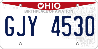 OH license plate GJY4530