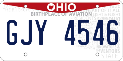 OH license plate GJY4546
