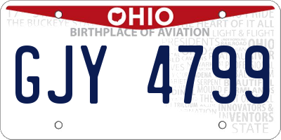 OH license plate GJY4799