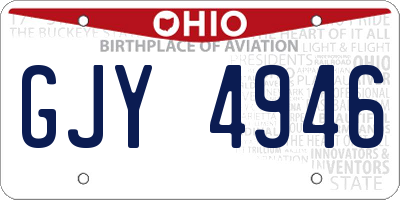 OH license plate GJY4946