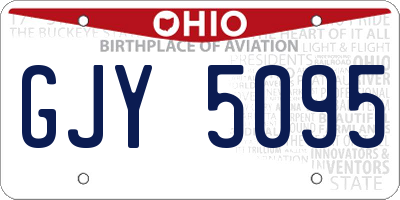 OH license plate GJY5095