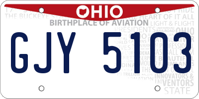 OH license plate GJY5103