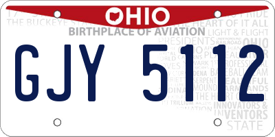 OH license plate GJY5112
