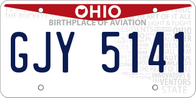 OH license plate GJY5141