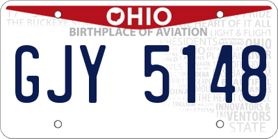 OH license plate GJY5148