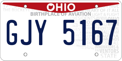 OH license plate GJY5167