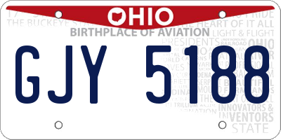 OH license plate GJY5188