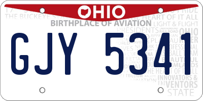 OH license plate GJY5341