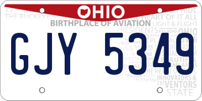 OH license plate GJY5349