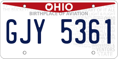 OH license plate GJY5361