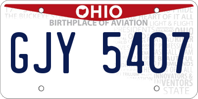 OH license plate GJY5407