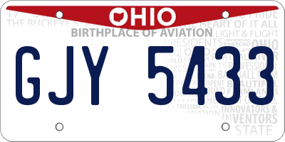 OH license plate GJY5433