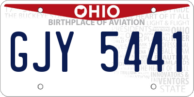 OH license plate GJY5441