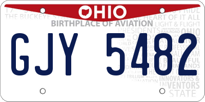 OH license plate GJY5482