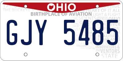 OH license plate GJY5485