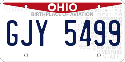 OH license plate GJY5499