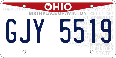 OH license plate GJY5519