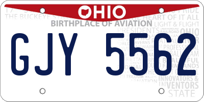 OH license plate GJY5562