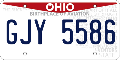 OH license plate GJY5586