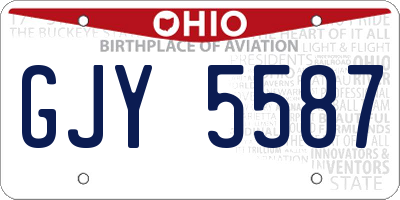 OH license plate GJY5587
