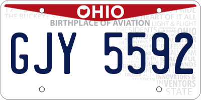 OH license plate GJY5592