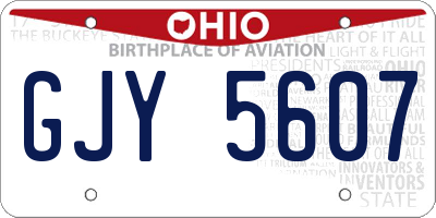 OH license plate GJY5607