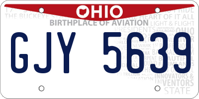 OH license plate GJY5639