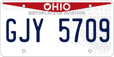 OH license plate GJY5709