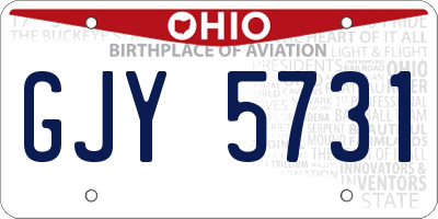 OH license plate GJY5731