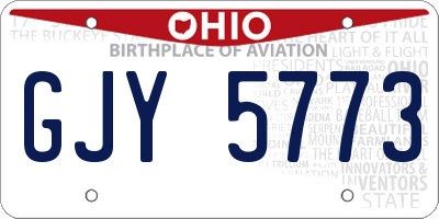OH license plate GJY5773