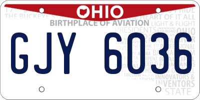 OH license plate GJY6036