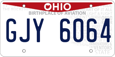 OH license plate GJY6064