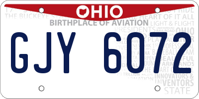 OH license plate GJY6072