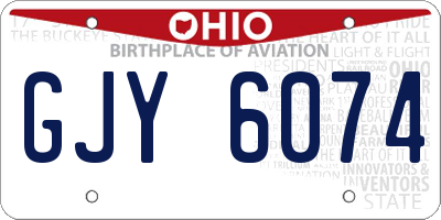OH license plate GJY6074