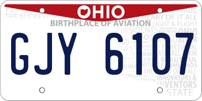OH license plate GJY6107