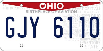 OH license plate GJY6110