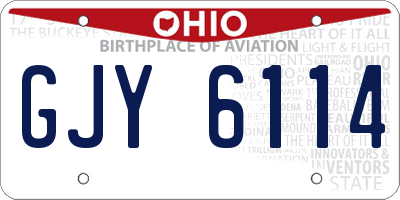 OH license plate GJY6114