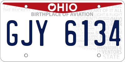 OH license plate GJY6134