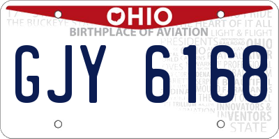 OH license plate GJY6168