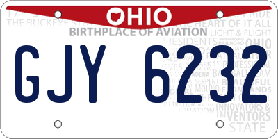 OH license plate GJY6232
