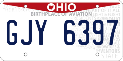 OH license plate GJY6397