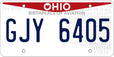 OH license plate GJY6405
