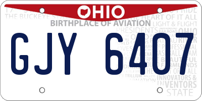 OH license plate GJY6407