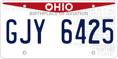 OH license plate GJY6425