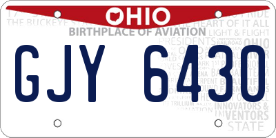 OH license plate GJY6430