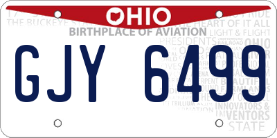 OH license plate GJY6499